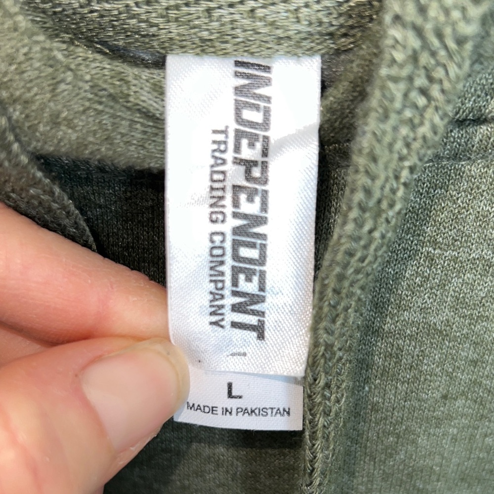 Men's Olive Hoodie - Picture 5 of 6